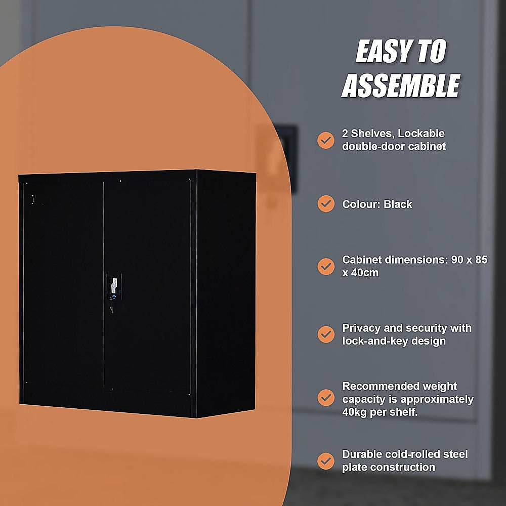 Storage Cabinets: Two-Door Shelf Office Gym Filing Storage Locker Cabinet Safe