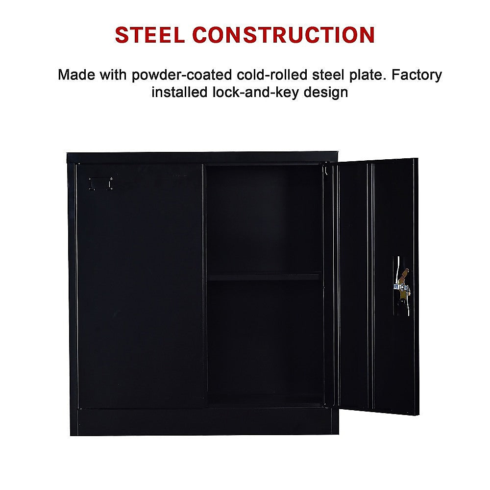 Storage Cabinets: Two-Door Shelf Office Gym Filing Storage Locker Cabinet Safe