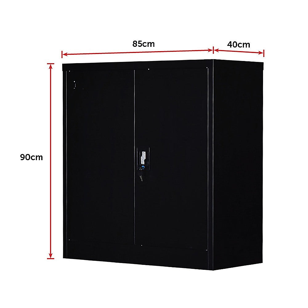 Storage Cabinets: Two-Door Shelf Office Gym Filing Storage Locker Cabinet Safe