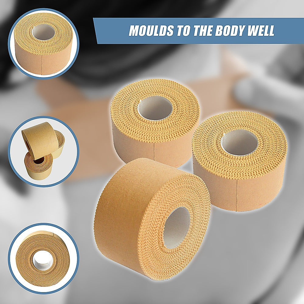 Supports & Braces: Premium Rigid Sports Strapping Tape - 3 Rolls of 38mm X 13.7M