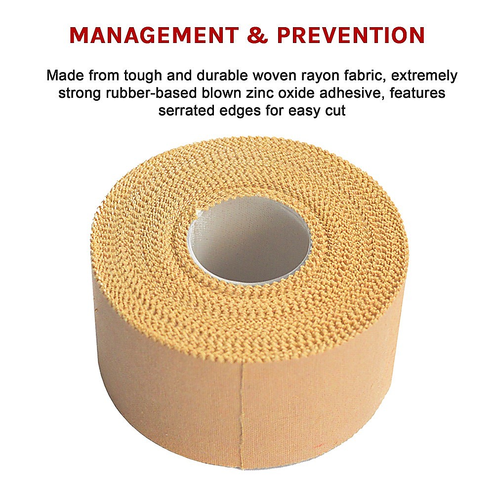 Supports & Braces: Premium Rigid Sports Strapping Tape - 3 Rolls of 38mm X 13.7M