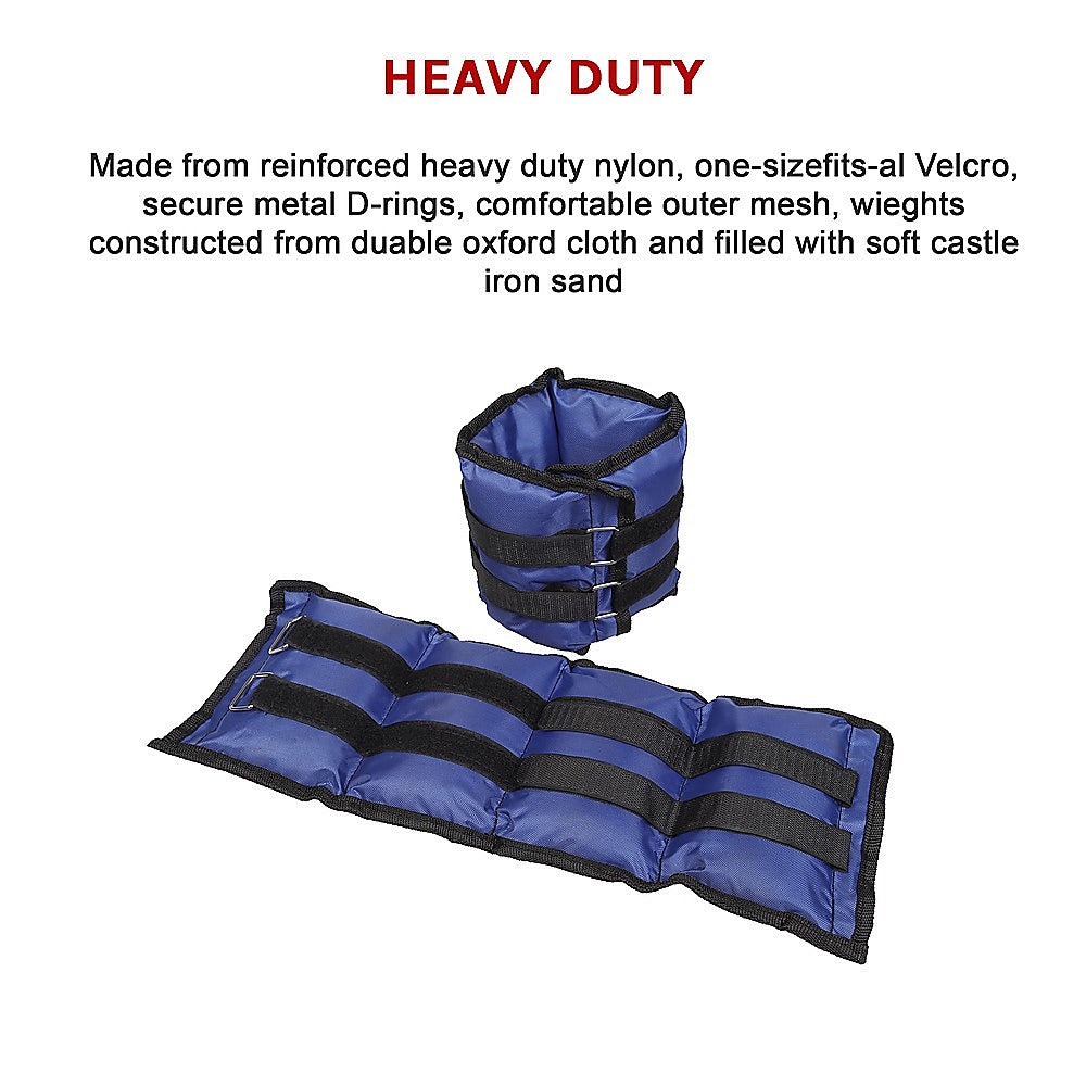 Weightlifting Machines & Racks: 5kg Adjustable Ankle/Wrist Weight Straps