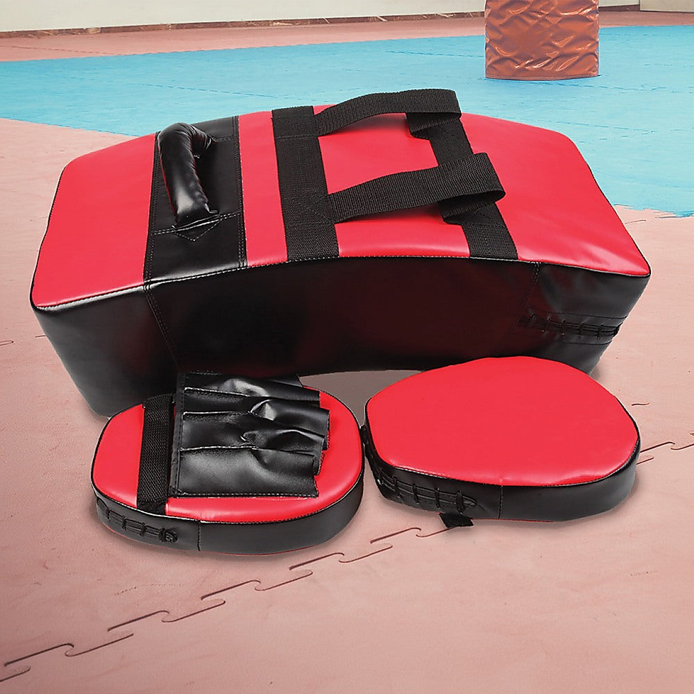 Boxing & Martial Arts: Kickboxing Shield & Punching Pad Combo  Sparring Training Strike Set