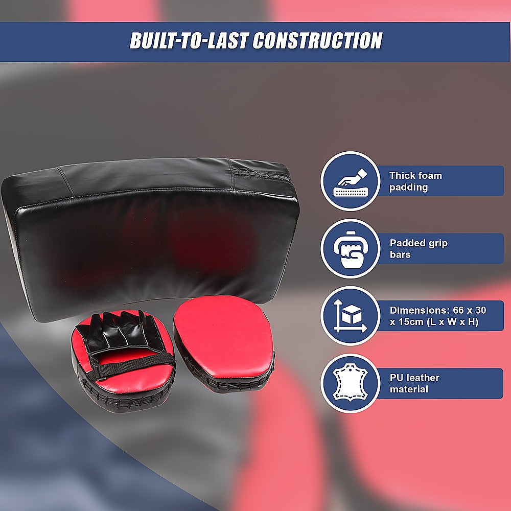 Boxing & Martial Arts: Kickboxing Shield & Punching Pad Combo  Sparring Training Strike Set