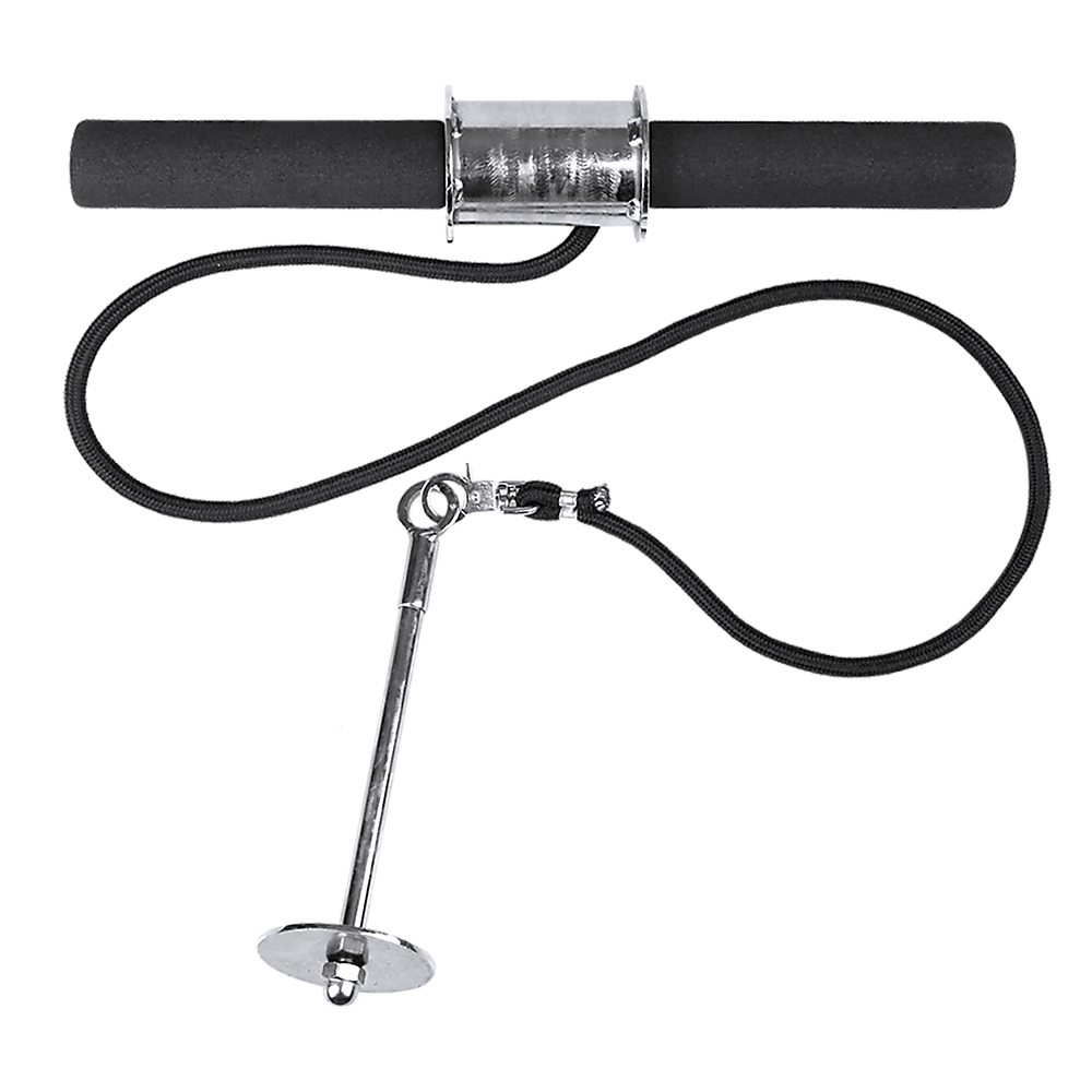 Gym Equipment & Accessories: Forearm Wrist Grip Strength Roller Exercise Bar Home Gym Training