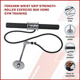 Gym Equipment & Accessories: Forearm Wrist Grip Strength Roller Exercise Bar Home Gym Training