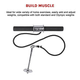 Gym Equipment & Accessories: Forearm Wrist Grip Strength Roller Exercise Bar Home Gym Training