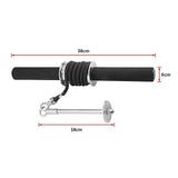 Gym Equipment & Accessories: Forearm Wrist Grip Strength Roller Exercise Bar Home Gym Training