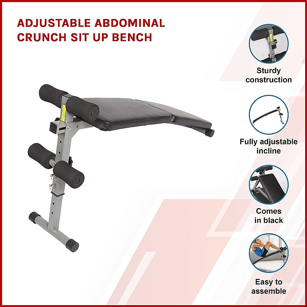 Gym Equipment & Accessories: Adjustable Abdominal Crunch Sit Up Bench