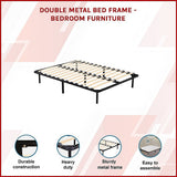 Beds & Bed Frames: Double Metal Bed Frame - Bedroom Furniture
