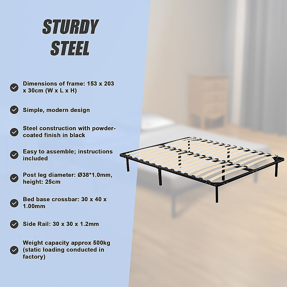 Beds & Bed Frames: Queen Metal Bed Frame - Bedroom Furniture