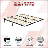 Beds & Bed Frames: King Metal Bed Frame - Bedroom Furniture