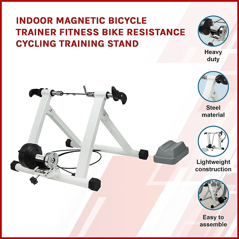 Gym Equipment & Accessories: Indoor Magnetic Bicycle Trainer Fitness Bike Resistance Stand
