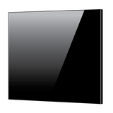Building Materials: Toughened 90cm x 75cm Black Glass Kitchen Splashback