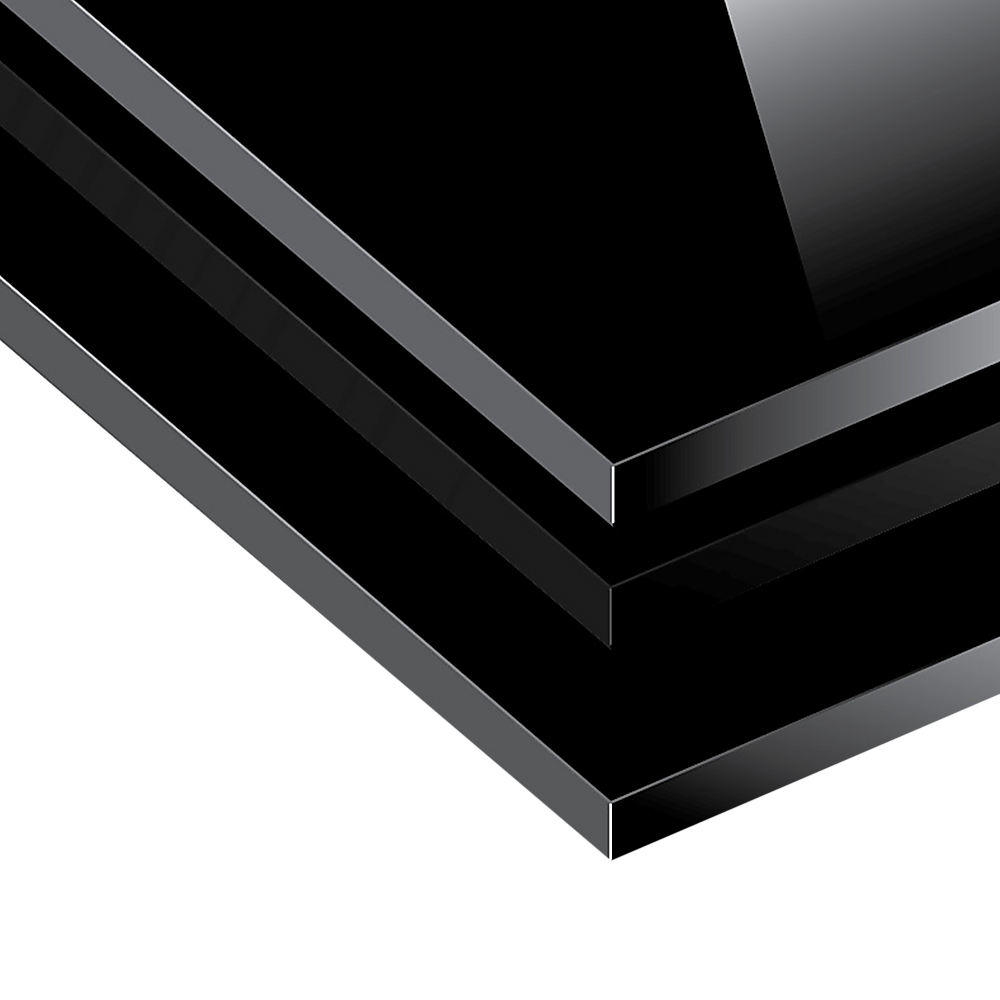 Building Materials: Toughened 90cm x 75cm Black Glass Kitchen Splashback