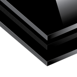 Building Materials: Toughened 90cm x 75cm Black Glass Kitchen Splashback