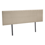 Headboards: Linen Fabric King Bed Headboard Bedhead - Beige