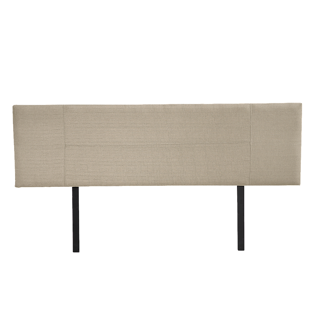 Headboards: Linen Fabric King Bed Headboard Bedhead - Beige