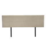 Headboards: Linen Fabric King Bed Headboard Bedhead - Beige