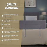 Headboards: Linen Fabric Queen Bed Headboard Bedhead - Grey