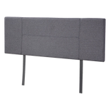 Headboards: Linen Fabric Queen Bed Headboard Bedhead - Grey