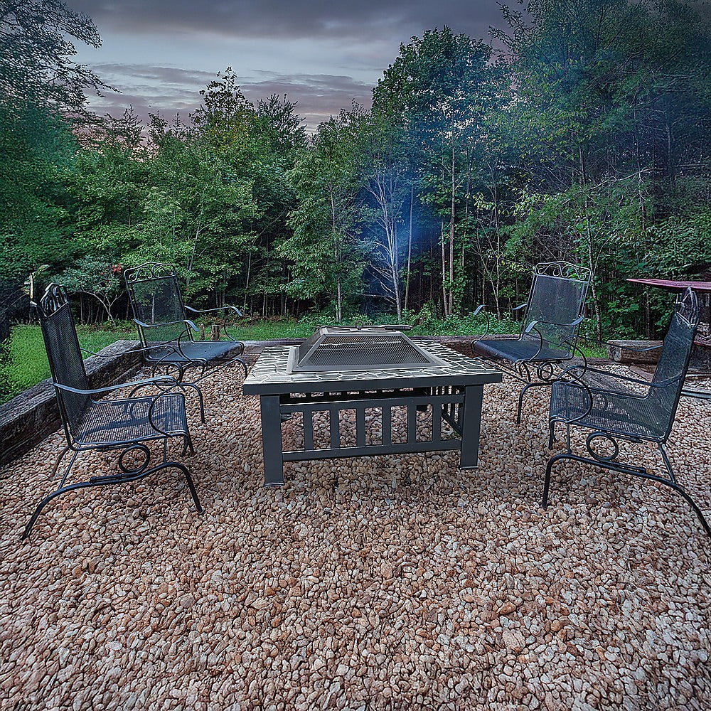 Gardening Accessories: 18" Square Metal Fire Pit Outdoor Heater