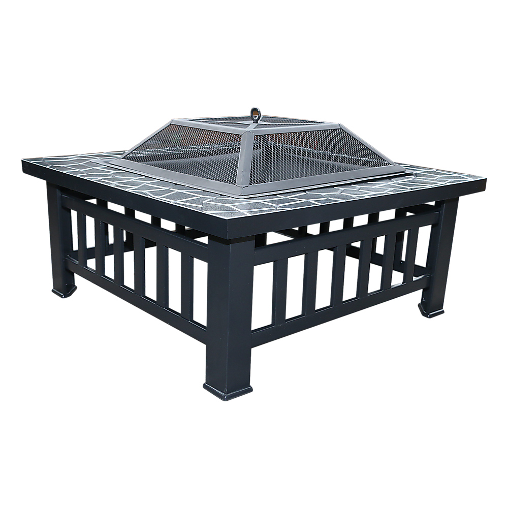 Gardening Accessories: 18" Square Metal Fire Pit Outdoor Heater