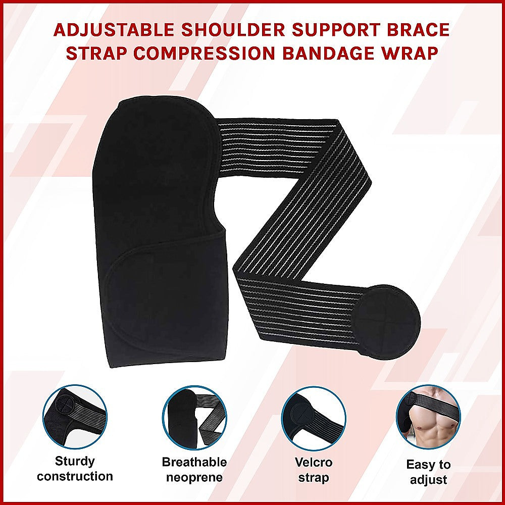 Supports & Braces: Adjustable Shoulder Support Brace Strap Compression Bandage Wrap