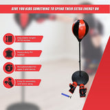 Boxing & Martial Arts: Kids Boxing Punching Bag Set  Children’s Training Gloves & Fitness Stand