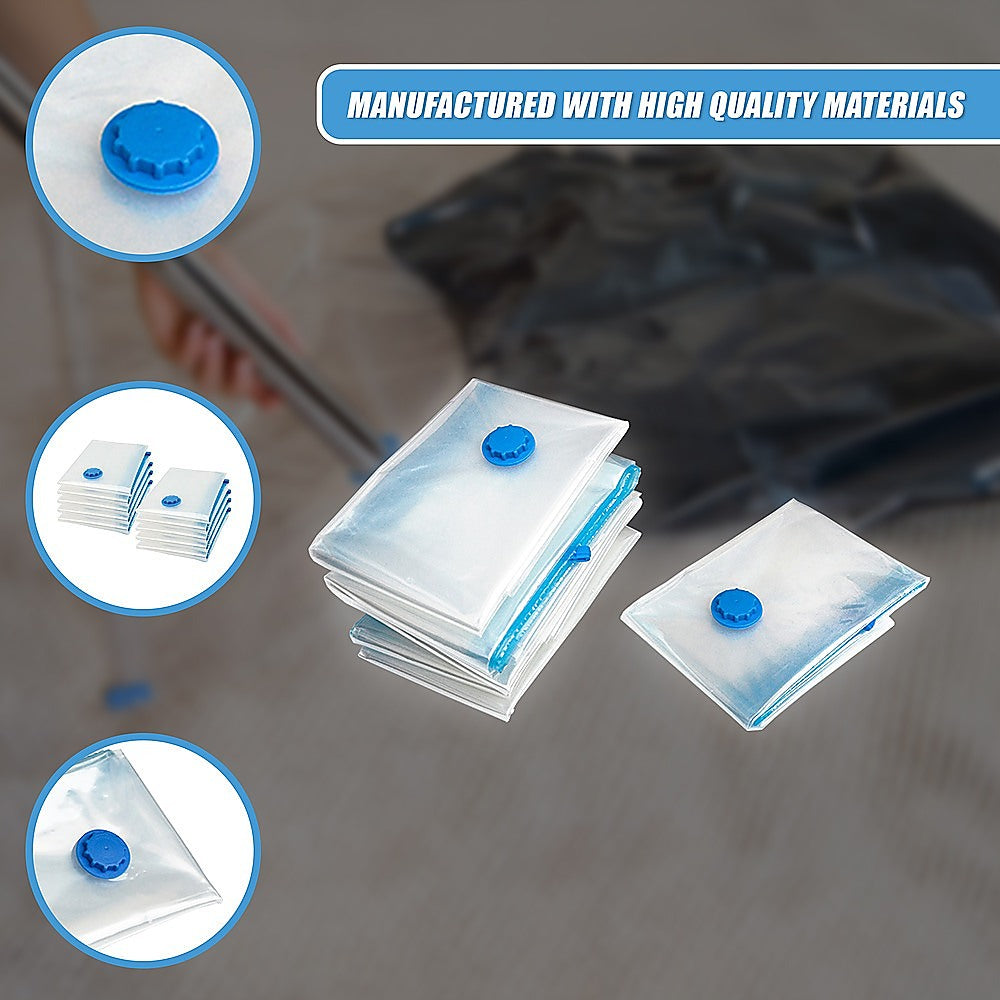 10X Jumbo Vacuum Storage Bags â€“ Space Saver Seal Bags for Clothes, Bedding, Blankets & Travel Organisation