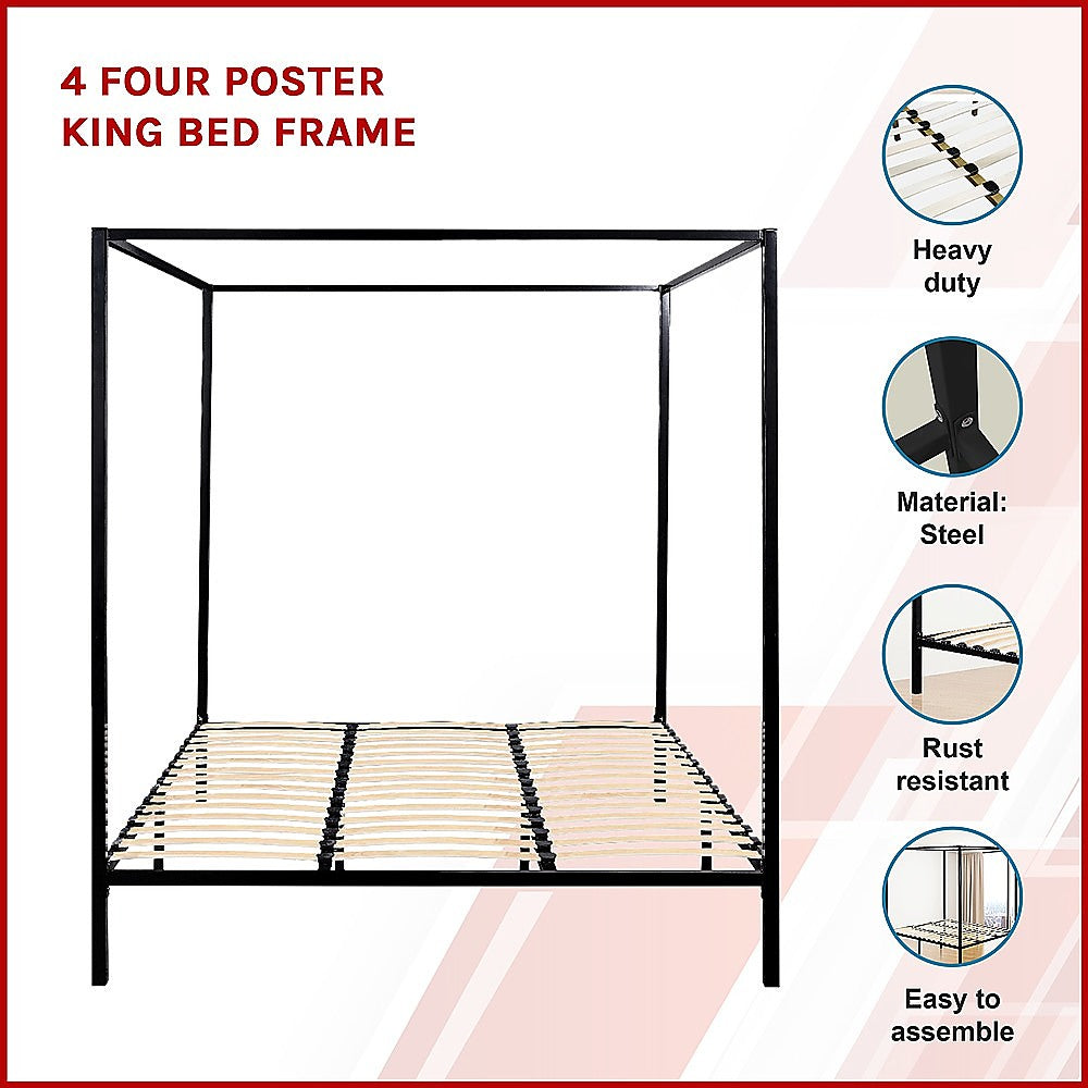 Beds & Bed Frames: 4 Four Poster King Bed Frame