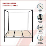 Beds & Bed Frames: 4 Four Poster King Bed Frame