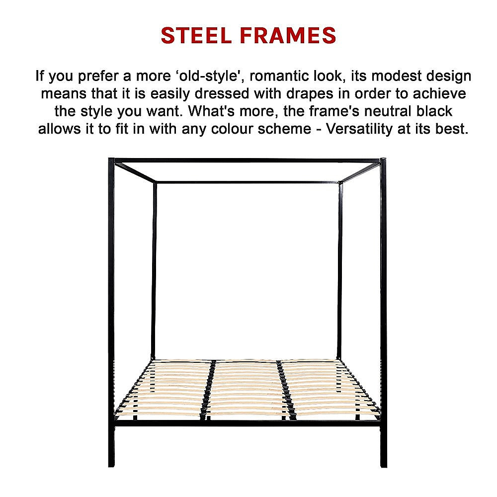 Beds & Bed Frames: 4 Four Poster King Bed Frame