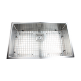 810x505mm Handmade 1.5mm Stainless Steel Undermount / Topmount Kitchen Sink with Square Waste
