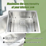 Kitchen Sinks: 550x455mm Handmade 1.5mm Stainless Steel Undermount / Topmount Kitchen Sink with Square Waste