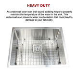 Kitchen Sinks: 550x455mm Handmade 1.5mm Stainless Steel Undermount / Topmount Kitchen Sink with Square Waste
