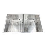 835x505mm Handmade 1.5mm Stainless Steel Undermount / Topmount Kitchen Sink with Square Waste