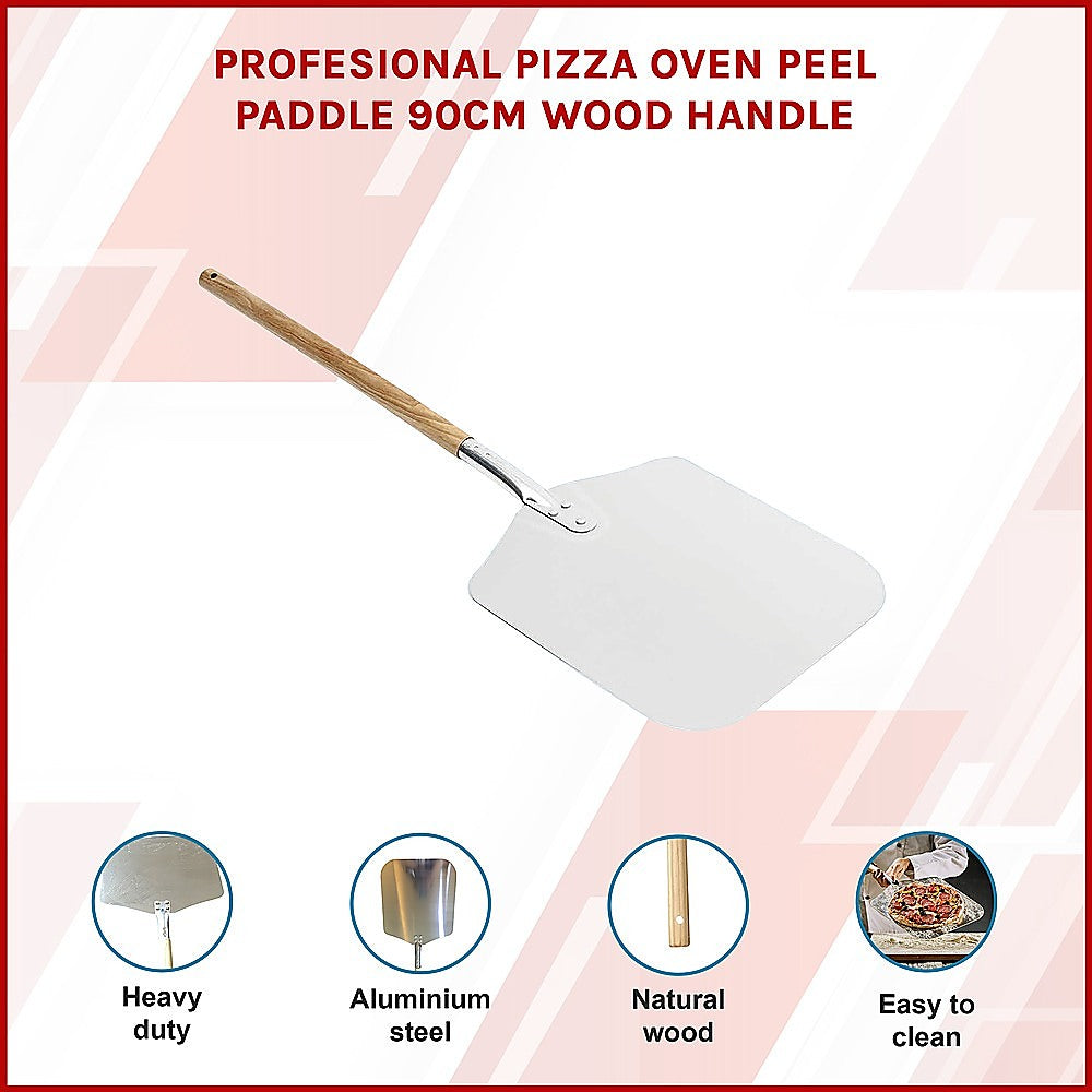 Kitchen Utensils: Profesional Pizza Oven Peel Paddle 90cm Wood Handle