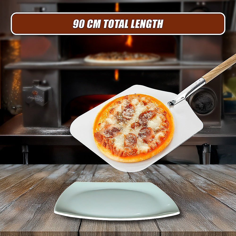 Kitchen Utensils: Profesional Pizza Oven Peel Paddle 90cm Wood Handle