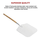 Kitchen Utensils: Profesional Pizza Oven Peel Paddle 90cm Wood Handle