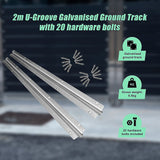 Fence & Gate Accessories: Sliding Gate Hardware Accessories Kit - 2m Track