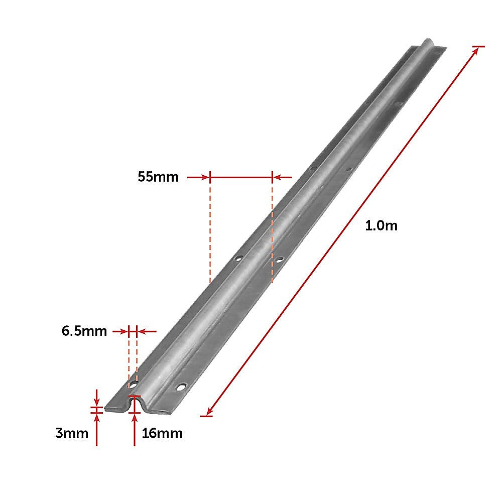 Fence & Gate Accessories: Sliding Gate Hardware Accessories Kit - 2m Track