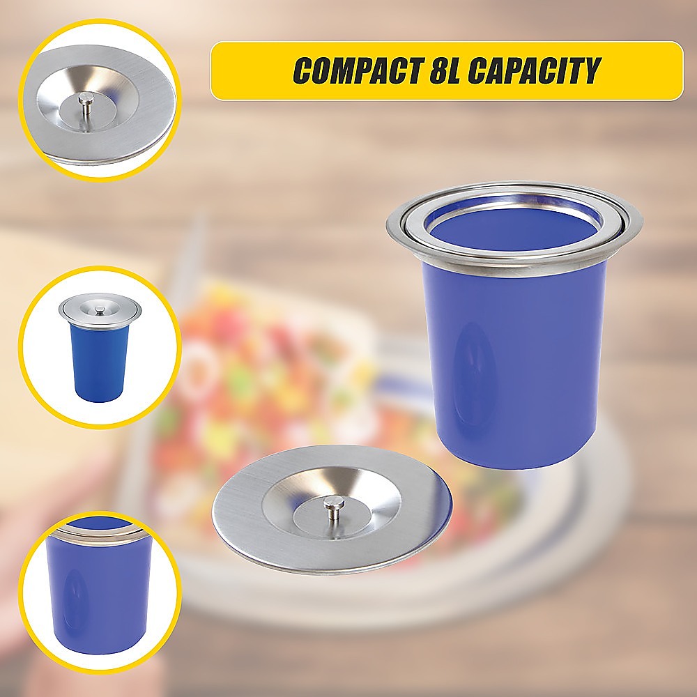 Kitchen Utensils: 8L Concealed Benchtop Bin