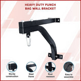 Boxing & Martial Arts: Heavy Duty Punch Bag Wall Bracket  Steel Boxing Bag Holder for Home Gym