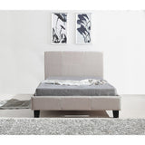 Beds & Bed Frames: King Single Linen Fabric Bed Frame Beige