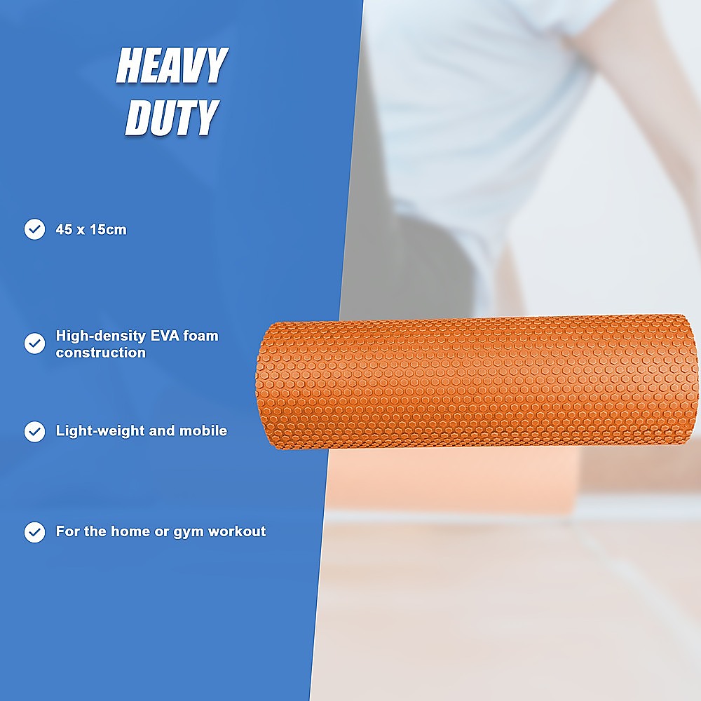 Yoga & Pilates: 45 x 15cm Physio Yoga Pilates Foam Roller