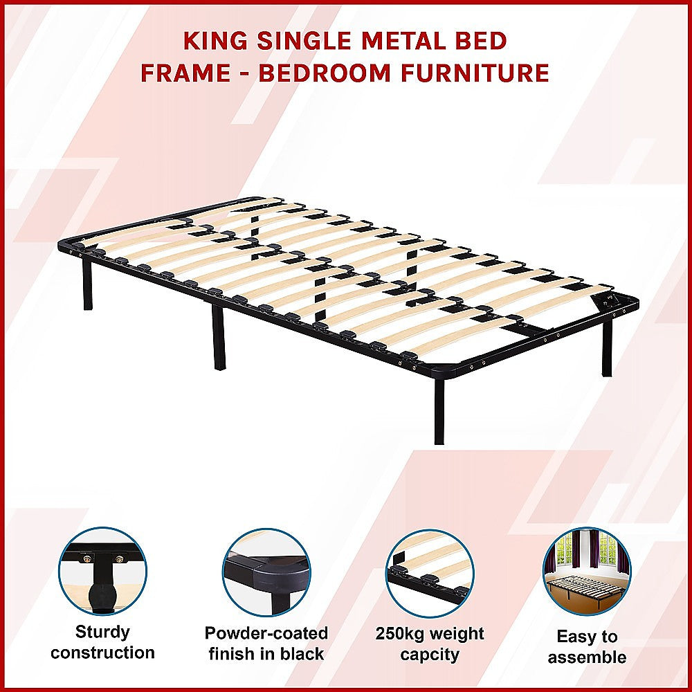 Beds & Bed Frames: King Single Metal Bed Frame - Bedroom Furniture