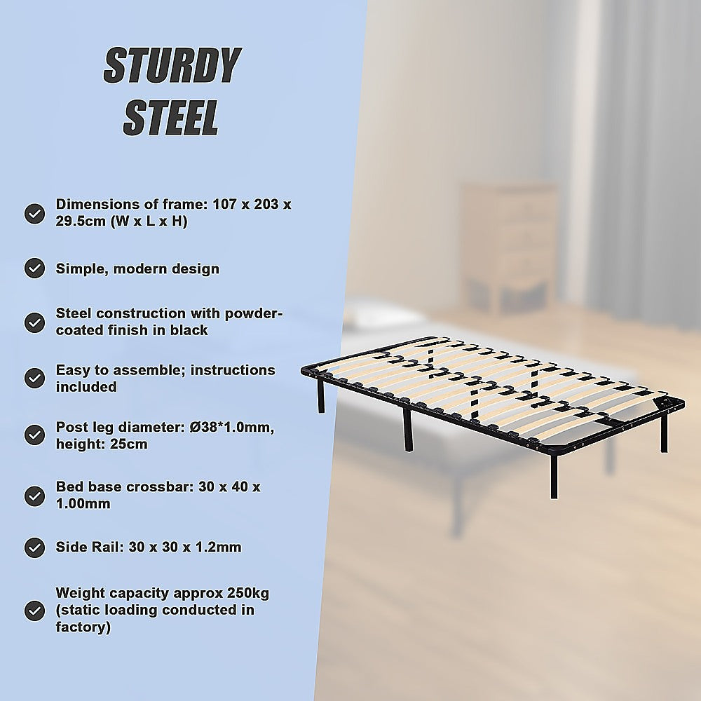 Beds & Bed Frames: King Single Metal Bed Frame - Bedroom Furniture