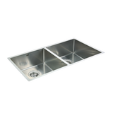 865x440mm Handmade Stainless Steel Undermount / Topmount Kitchen Sink with Waste