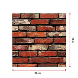10m 3D Red Brick Print Theme Wallpaper